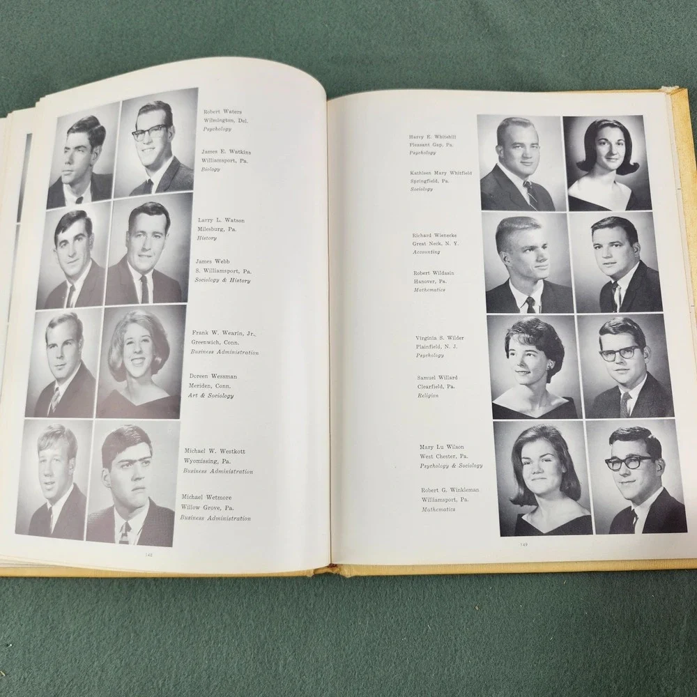 Vintage The Arrow 1966 Lycoming College Williamsport Pennsylvania Yearbook